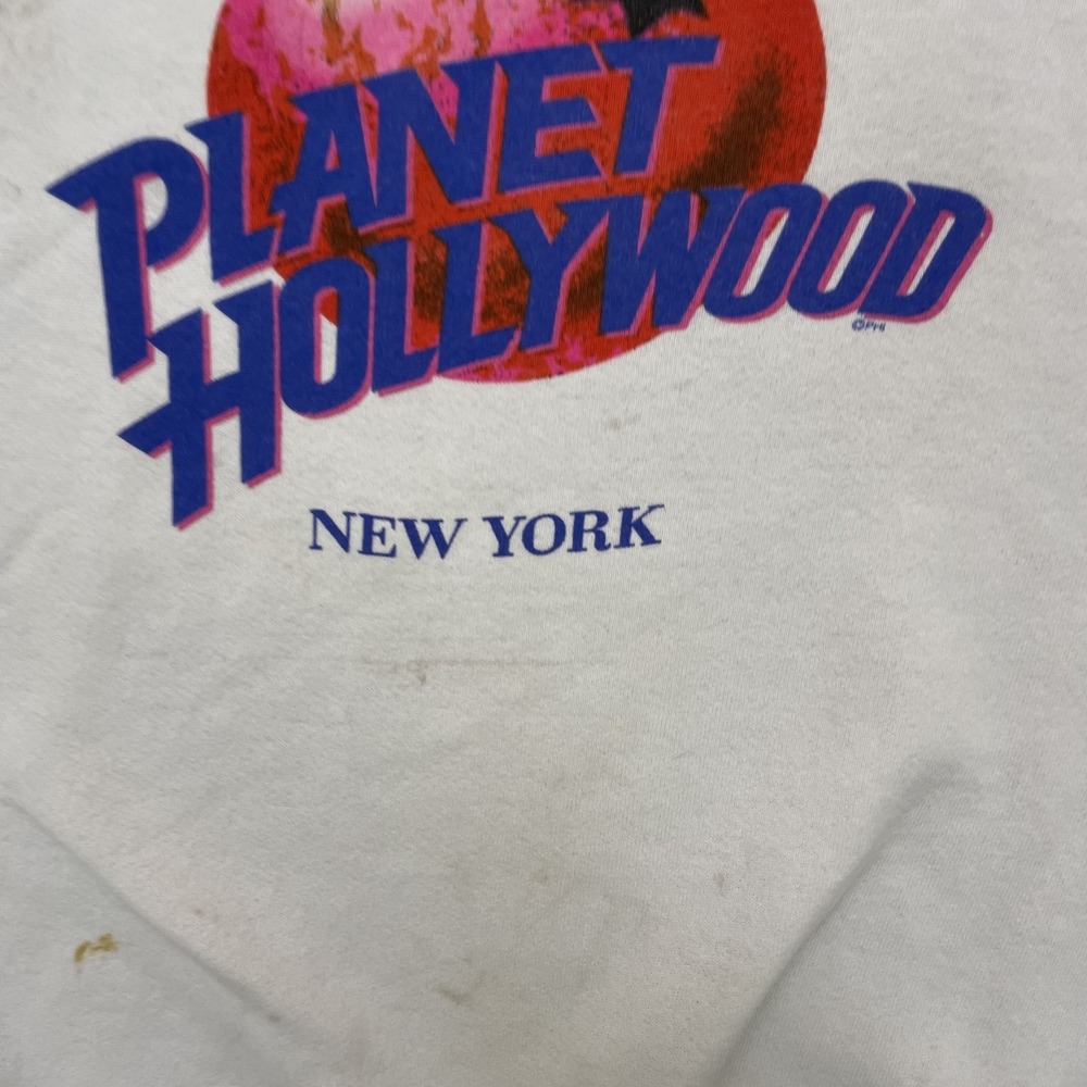 vintage Planet Hollywood New York sweatshirt mens large White 1990s USA - Picture 3 of 13